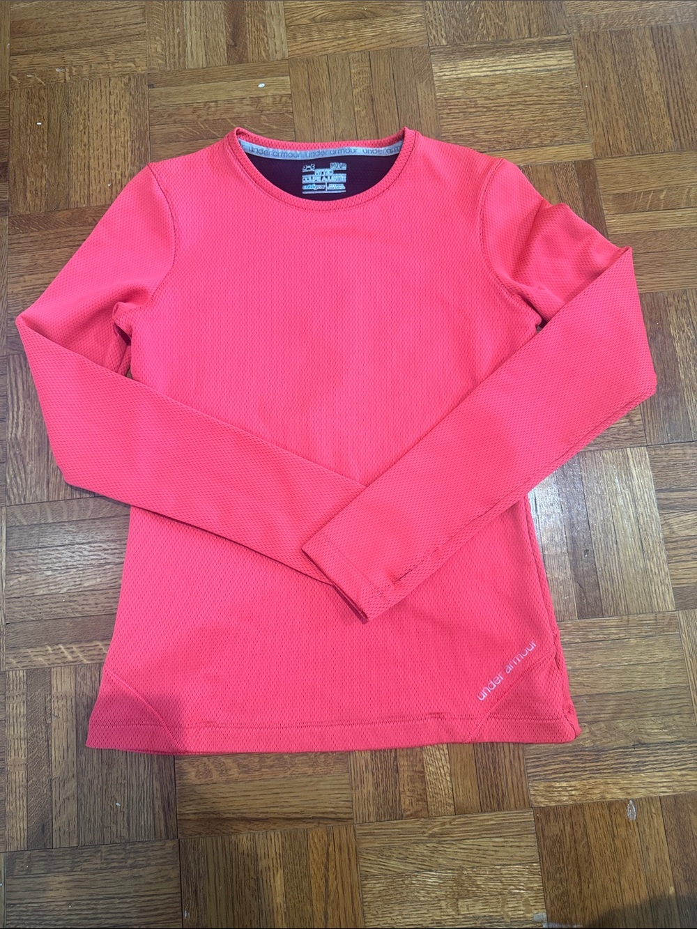 Under Armour coupe ajustee cold gear Long-Sleeve Performance Tee - Coral